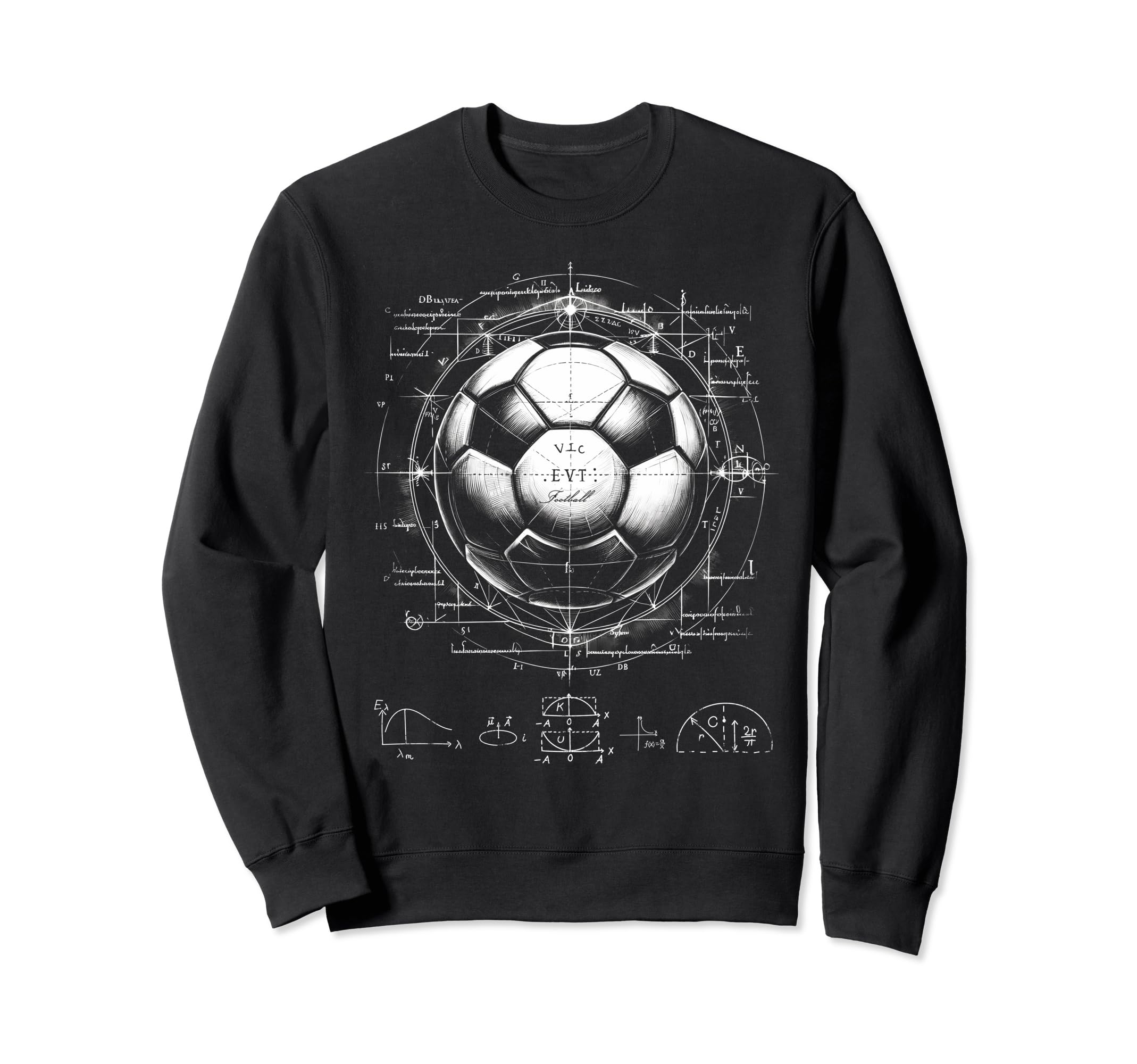 Soccer Patent Drawing Coach Football Sweatshirt - Unique Graphic for Adults