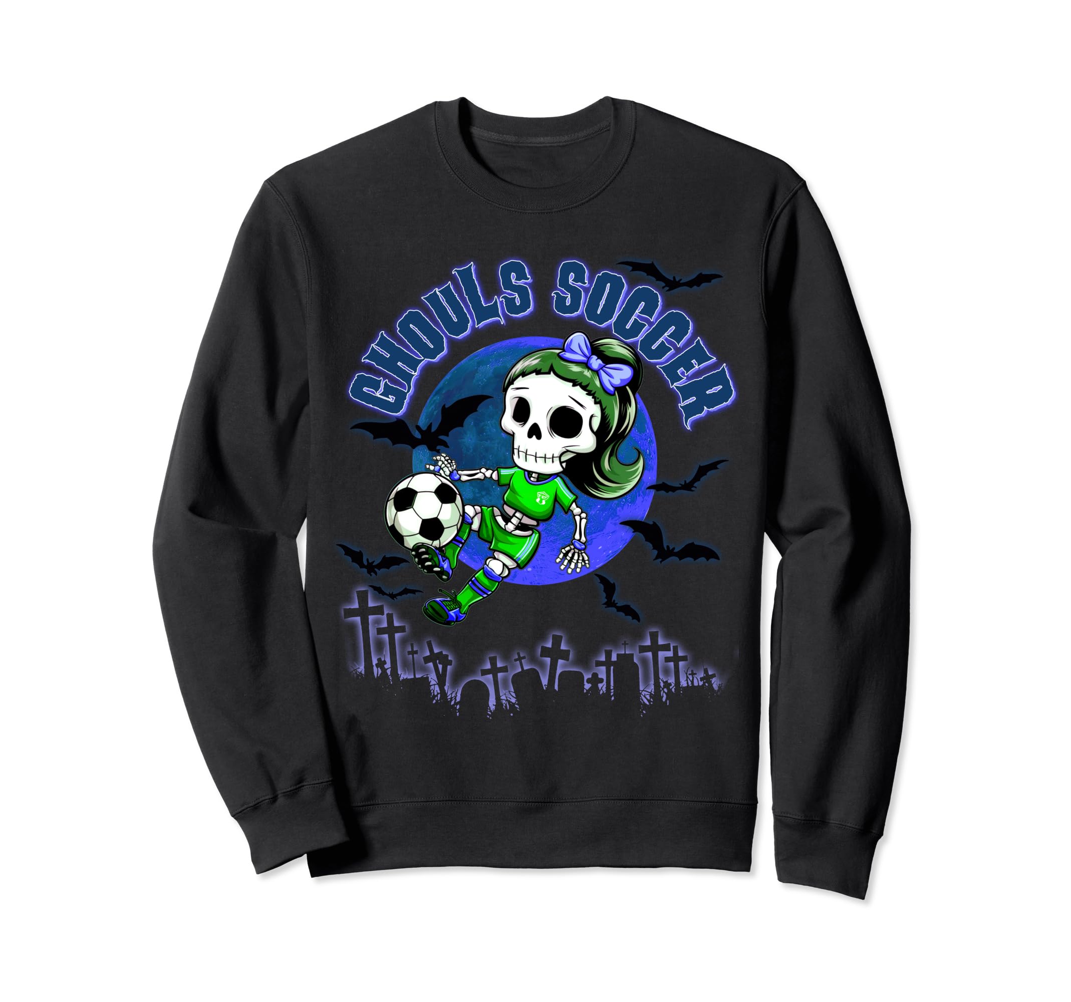 Ghouls Soccer Halloween Trick Or Sweatshirt - Streetwear Style for Adults