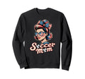 Patriotic Soccer Mom American Flag Sweatshirt - Trendy Graphic Men Women