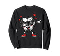 Dabbing Soccer Heart Valentine Love Sweatshirt - Custom Art Print Men Women