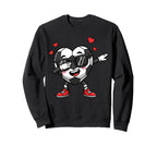 Dabbing Soccer Heart Valentine Love Sweatshirt - Custom Art Print Men Women