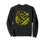 Womens Soccer Power Kick Forward Motion Sweatshirt - Unique Graphic Unisex