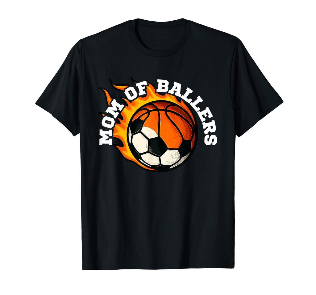 Mom Ballers Funny Basketball And T-Shirt - Novelty Apparel for Adults