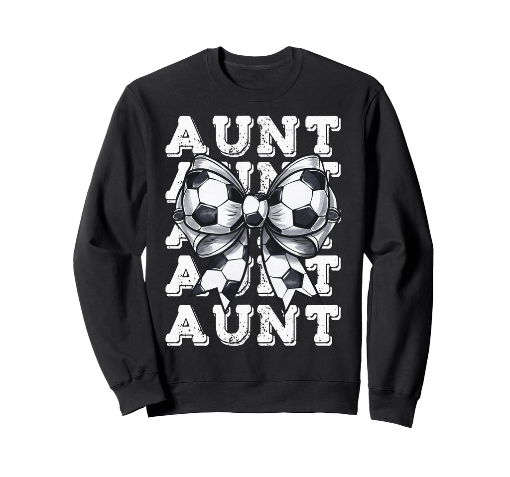 Coquette Soccer Aunt Matching Family Sweatshirt - Graphic Print Men Women