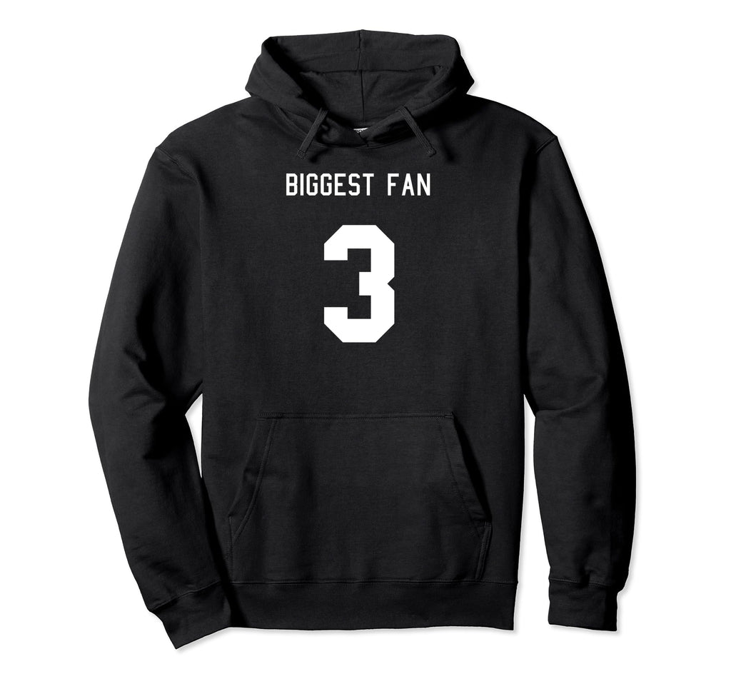 Number 3 Biggest Fan Sport Spirit Wear Hoodie - Aesthetic Graphic Unisex