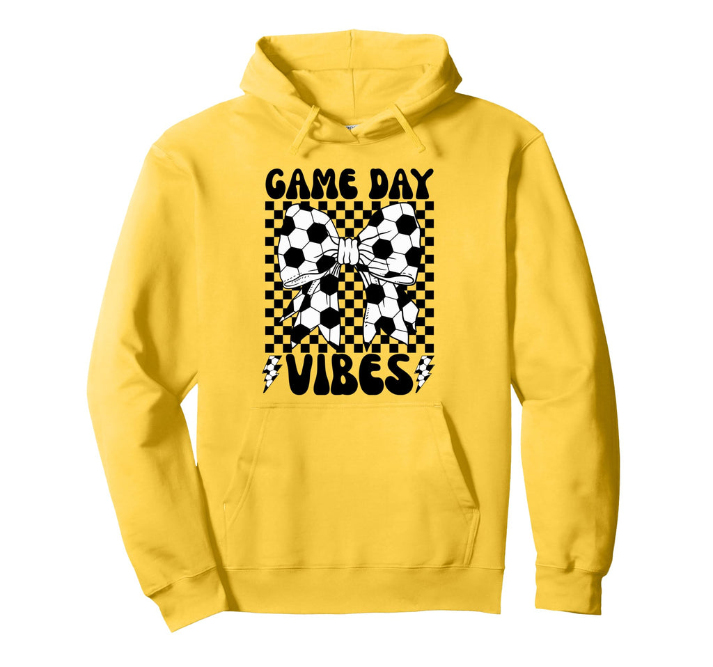 Game Day Vibes Coquette Bow Soccer Mama Hoodie - Aesthetic Graphic Unisex
