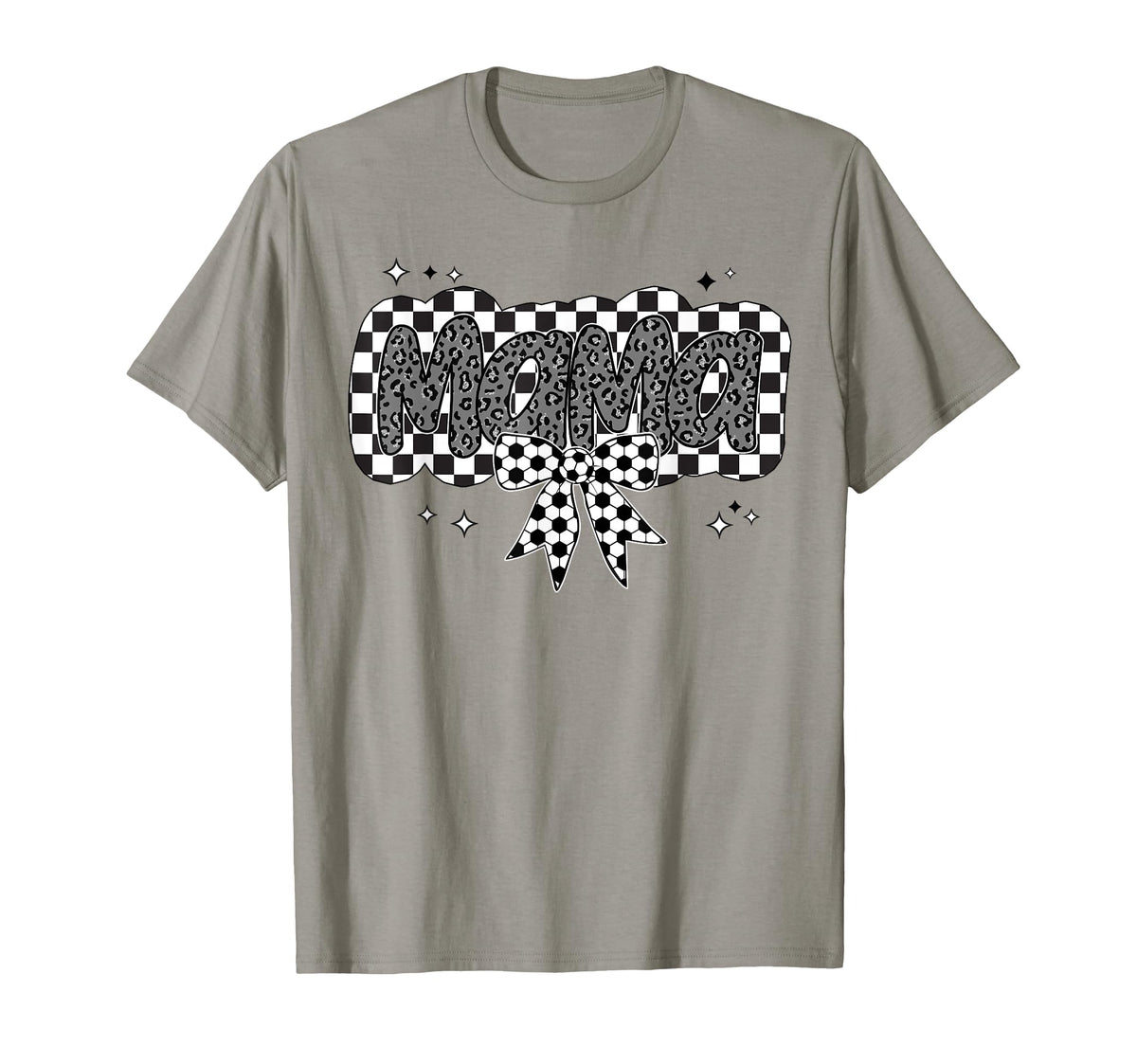 Checkered Coquette Soccer Mama Bow Game T-Shirt - Streetwear Style Unisex