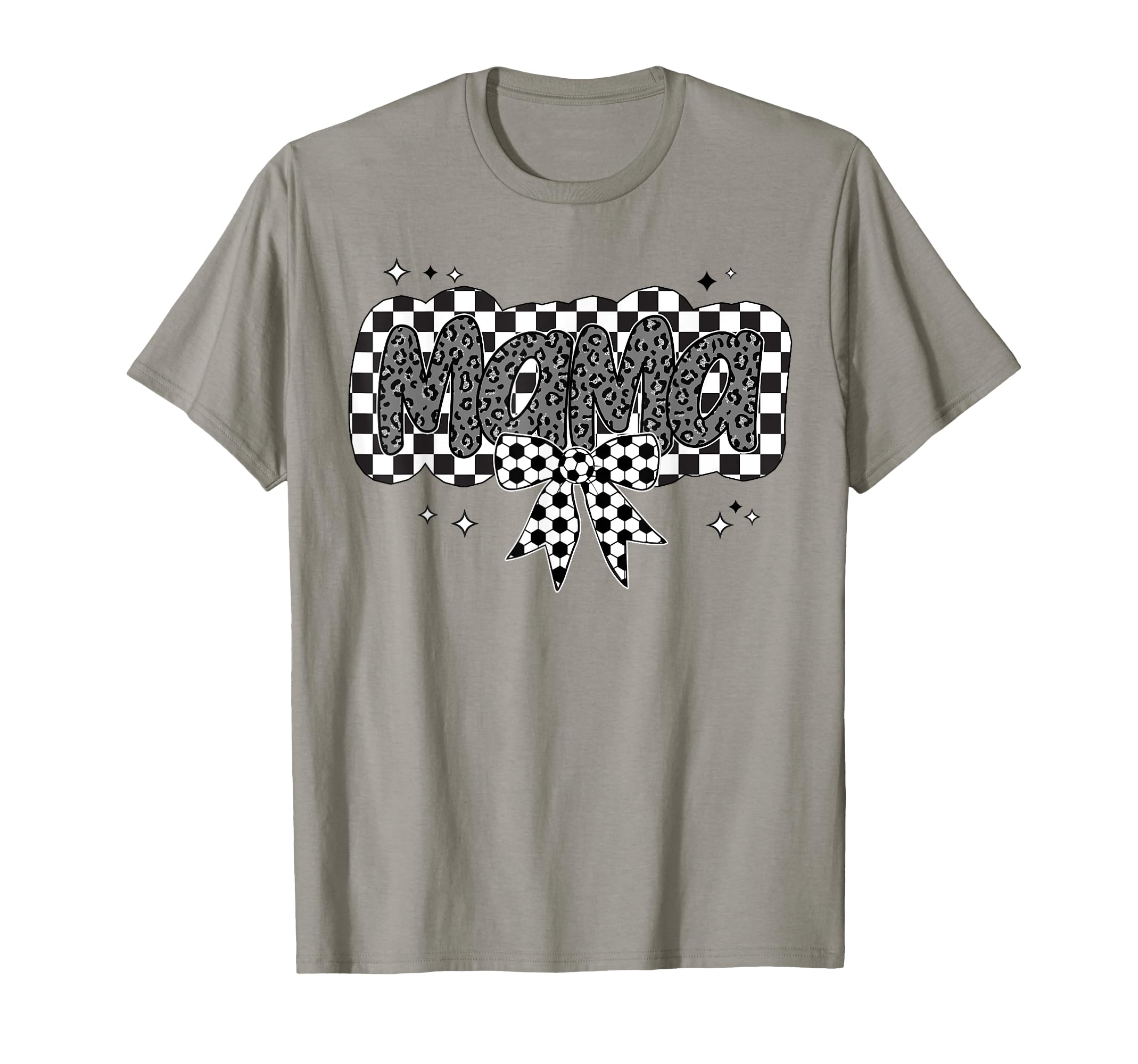 Checkered Coquette Soccer Mama Bow T-Shirt - Aesthetic Graphic for Adults
