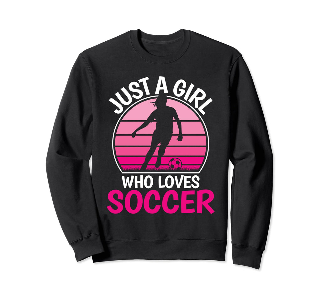 Just Who Loves Soccer Soccer Player Sweatshirt - Graphic Print for Adults