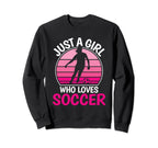 Just Who Loves Soccer Soccer Player Sweatshirt - Graphic Print for Adults