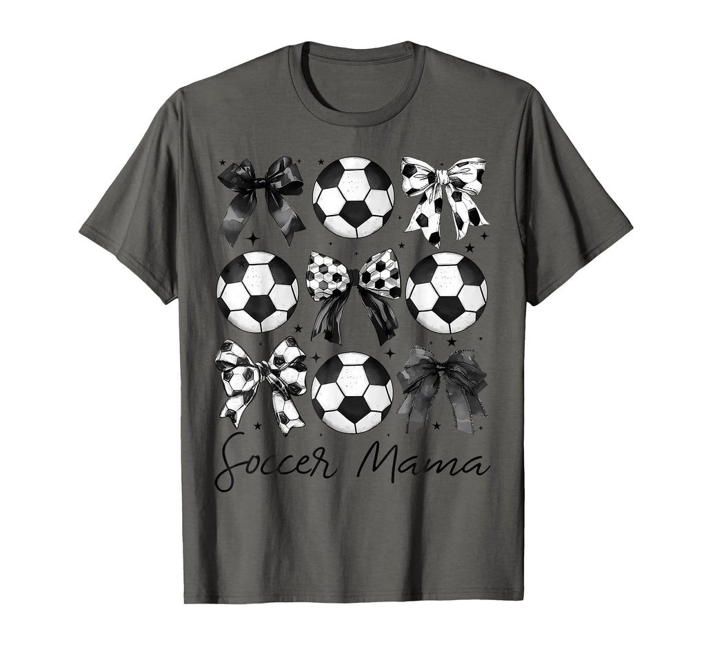 Soccer Mama Coquette Bow Soccer Mom T-Shirt - Fun Novelty Design Unisex