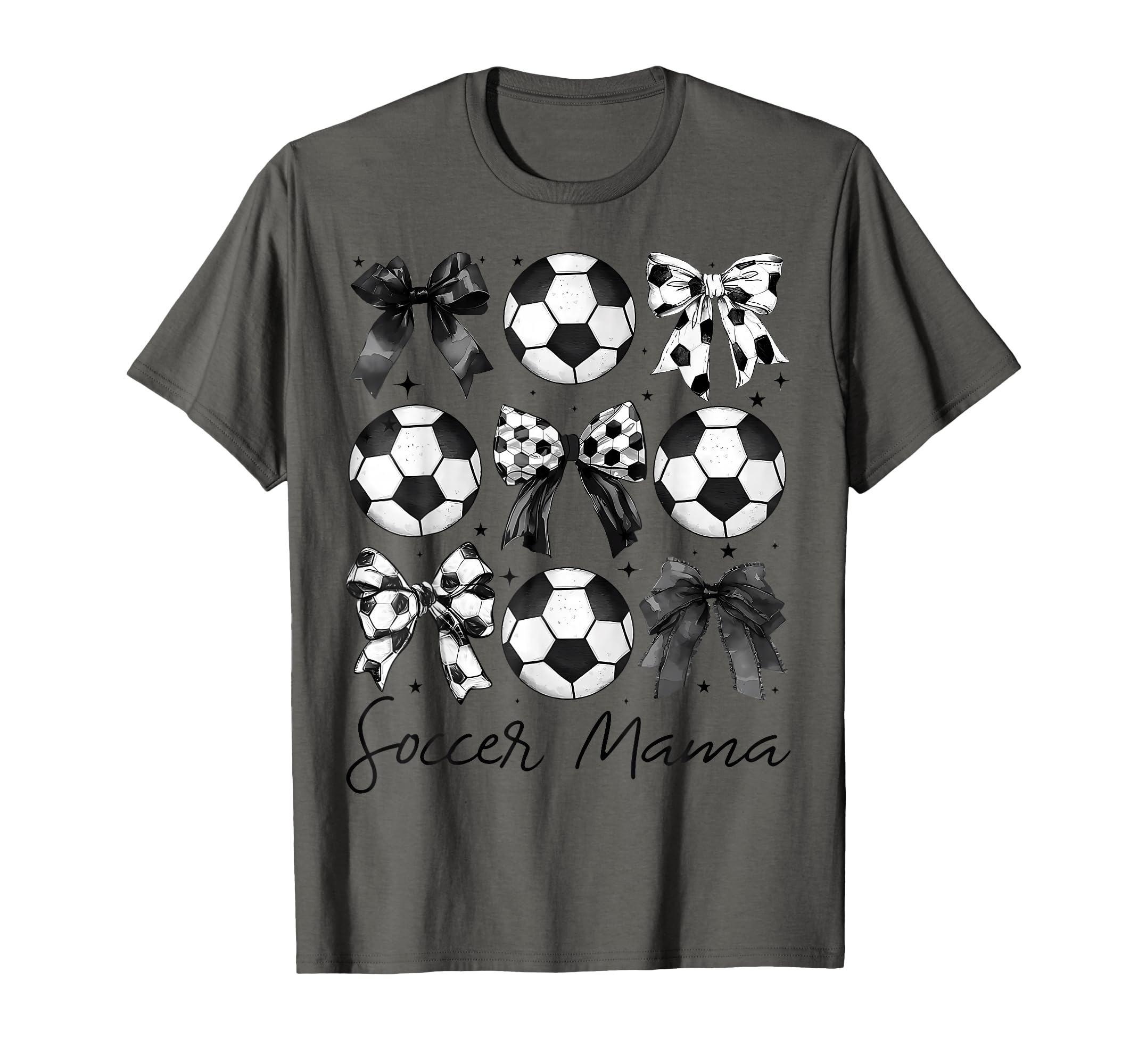 Soccer Mama Coquette Bow Soccer Mom T-Shirt - Fun Novelty Design Unisex