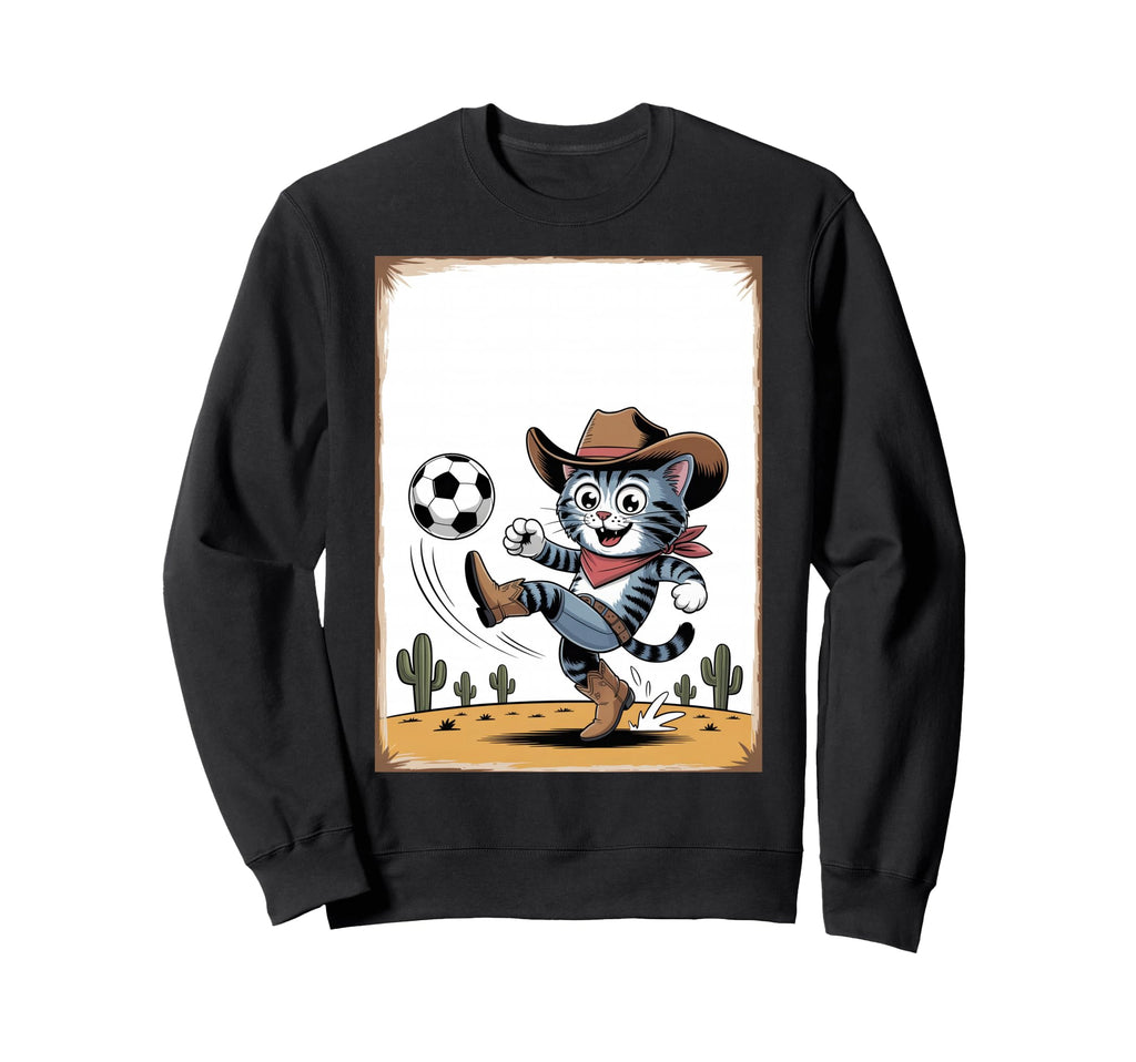 Cat Funny Cat Gang Cat Playing Soccer Sweatshirt - Graphic Print for Adults