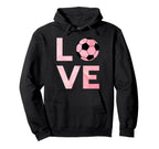 Love Soccer Soccer Hoodie - Graphic Print Unisex