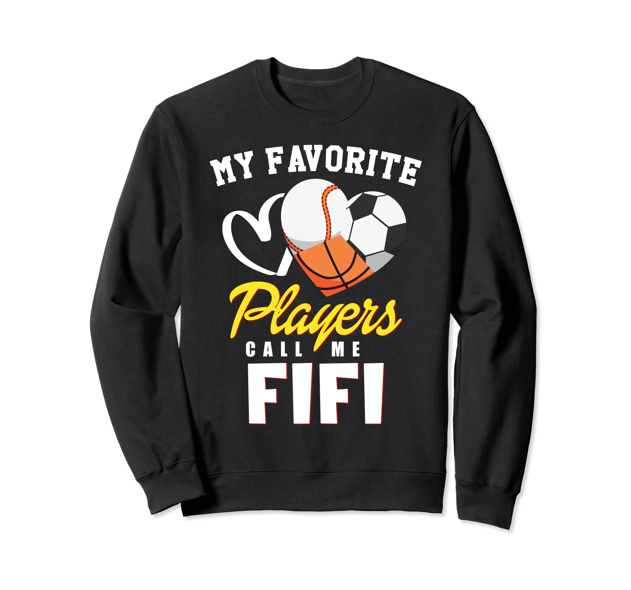 My Favorite Players Baseball Soccer Sweatshirt - Unique Graphic for Adults