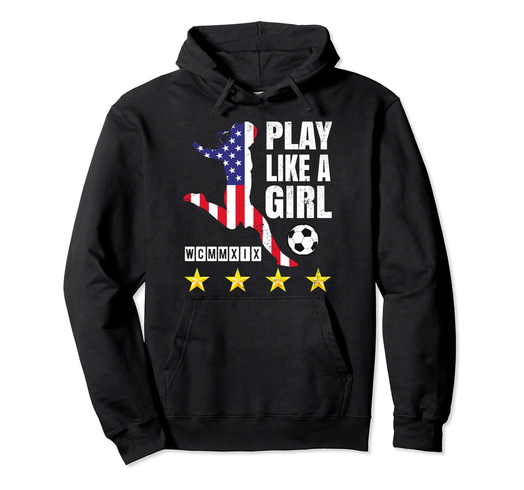 Play Like Soccer Usa United States Womens Hoodie - Unique Graphic Men Women