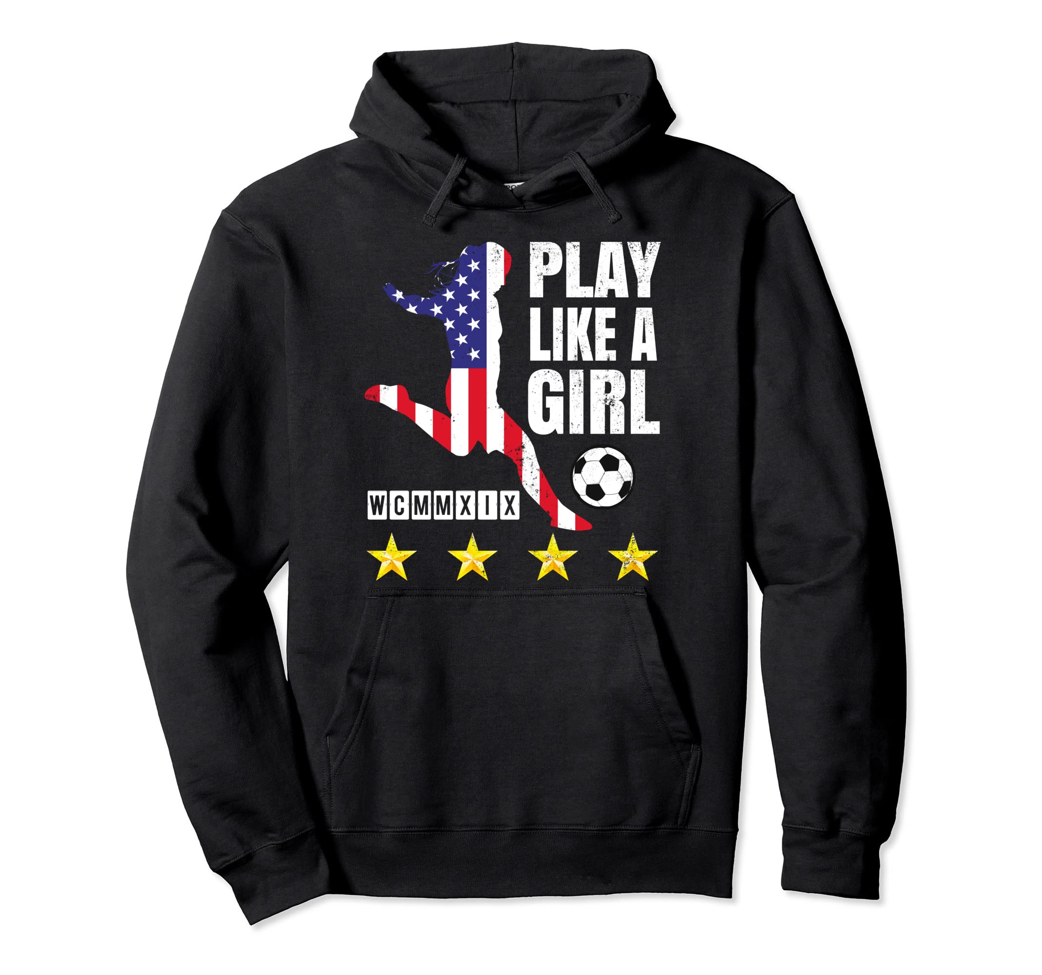 Play Like Soccer Usa United States Womens Hoodie - Unique Graphic Men Women