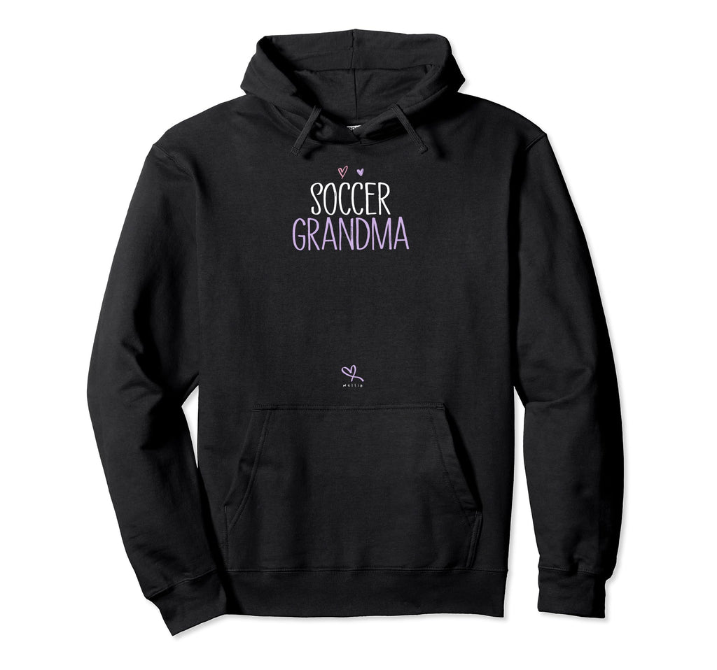 Soccer Grandma Soccer Heart Illustration Hoodie - Minimalist Print Unisex