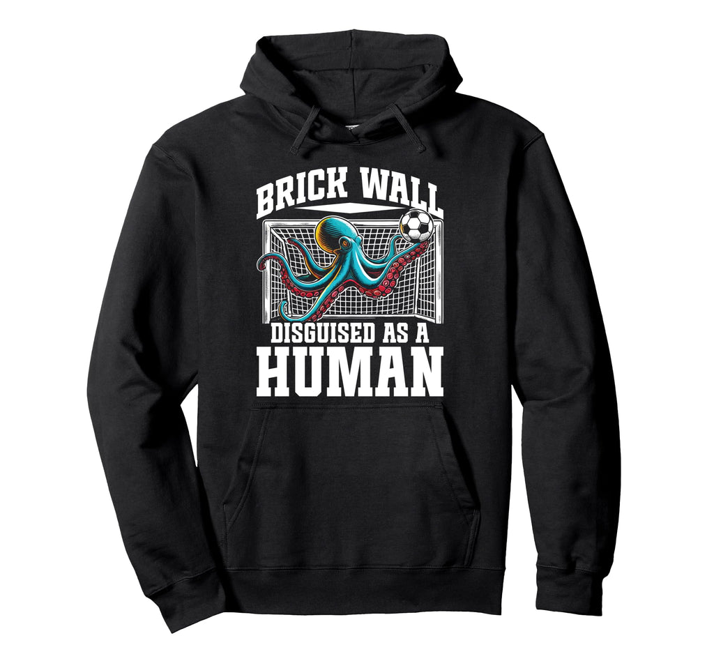 Soccer Player Octopus Soccer Goalie Hoodie - Minimalist Print for Adults