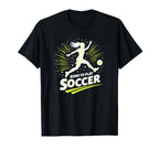 Born To Play Soccer Womens T-Shirt - Graphic Print for Adults