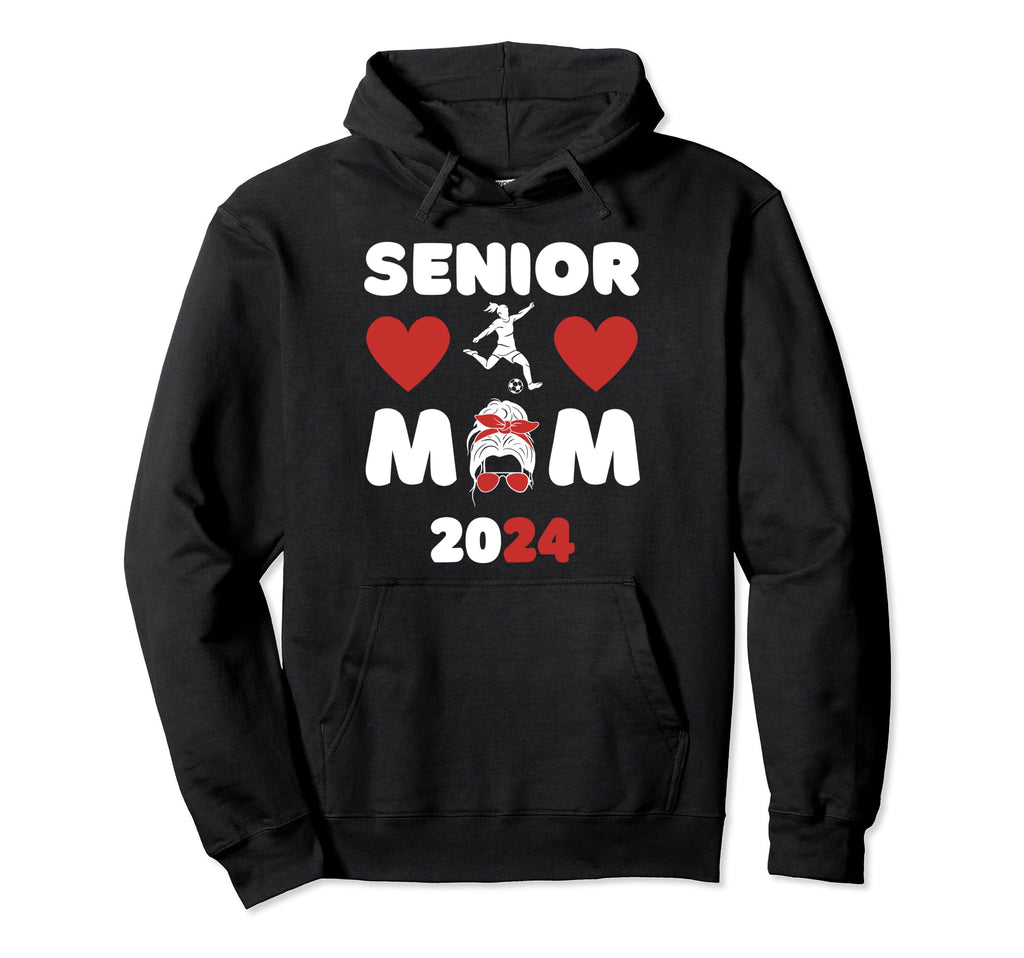 Senior Mom Class 2024 Soccer Mom Hoodie - Graphic Print for Adults