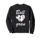 Ball Gran Funny Soccer And Baseball Sweatshirt - Graphic Print for Adults