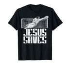 Jesus Saves Soccer Football Christian T-Shirt - Aesthetic Graphic Unisex