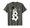 Soccer Balls Snowman Winter Sports Team T-Shirt - Minimalist Print Unisex
