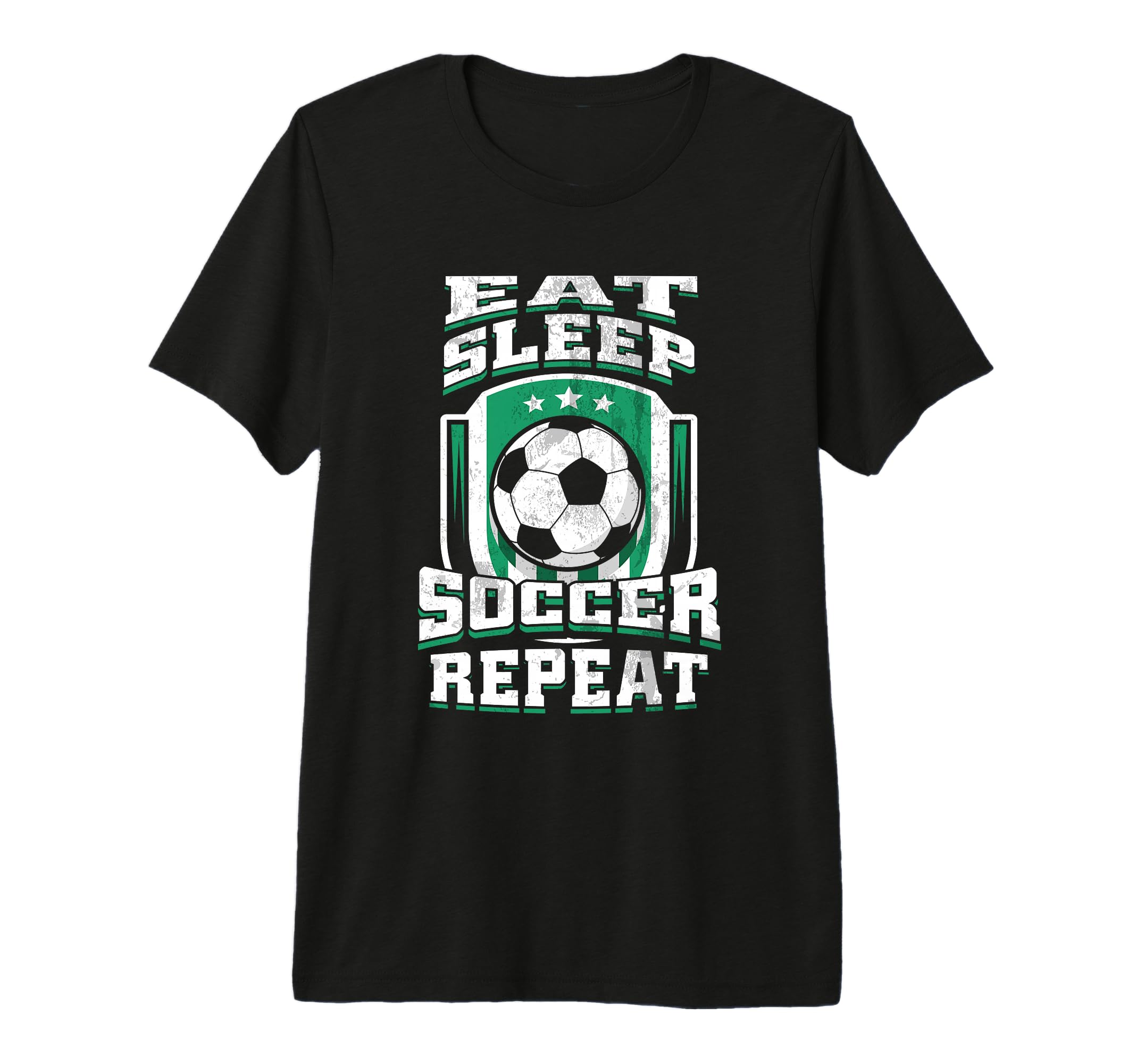 Eat Sleep Soccer Repeat Football Futbol T-Shirt - Graphic Print Men Women