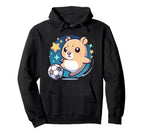 Soccer Player Hamster Kicking Soccer Ball Hoodie - Unique Graphic Men Women
