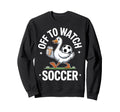 Funny Soccer Duck Coffee Sports Sweatshirt - Aesthetic Graphic for Adults