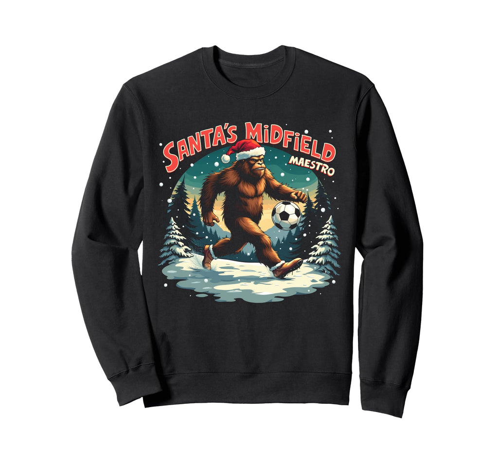 Soccer Midfielder Bigfoot Santas Sweatshirt - Streetwear Style Men Women