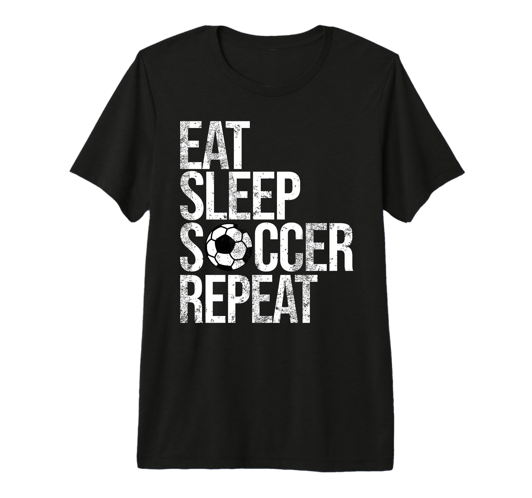 Eat Sleep Soccer Repeat Funny Sport Game T-Shirt - Custom Art Print Unisex