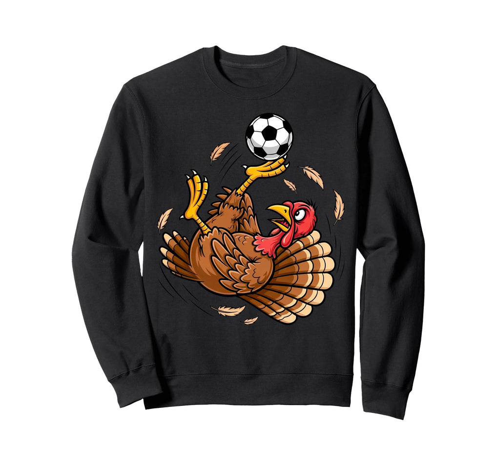 Funny Turkey Bicycle Kick Soccer Sweatshirt - Custom Art Print Men Women