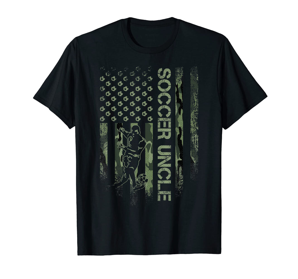 Usa Camouflage Proud Soccer Uncle T-Shirt - Unique Graphic for Adults