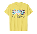 Tie Dye Soccer Teen Peace Love Play T-Shirt - Aesthetic Graphic for Adults