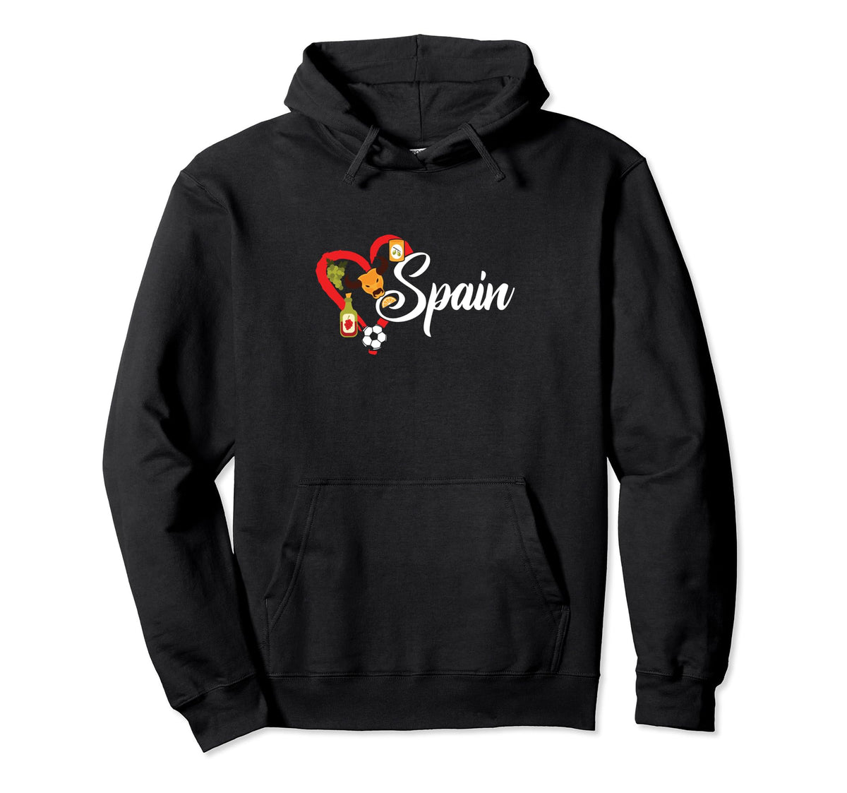 Love Spain Bullfighting Soccer Wine Proud Hoodie - Streetwear Style Unisex