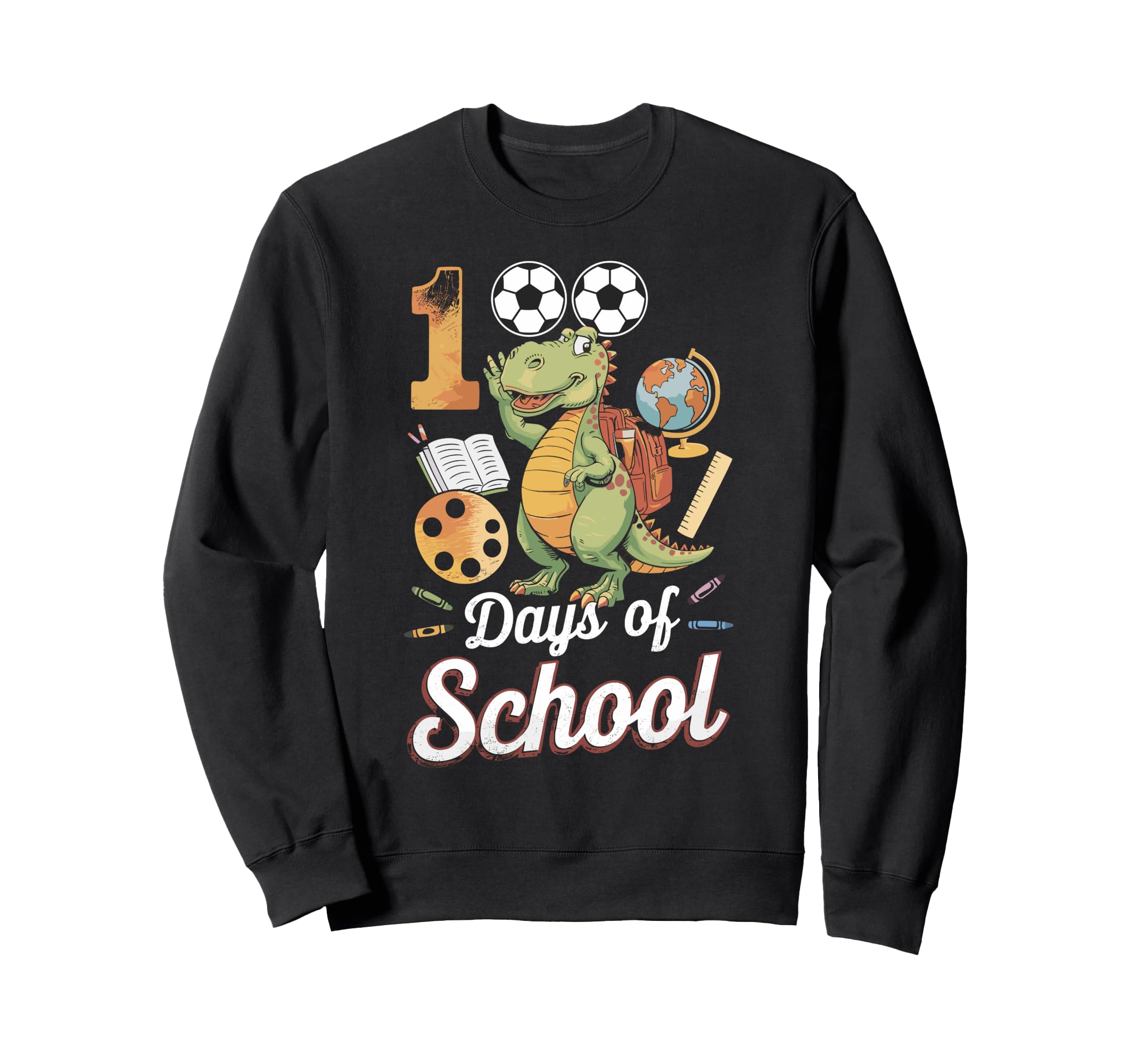 100 Day School Old Costume 100 Soccer Sweatshirt - Graphic Print Unisex