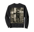 Black White Funny Chimpanzee Sweatshirt - Trendy Graphic for Adults