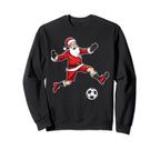 Santa Claus Playing Soccer Family Sweatshirt - Casual Everyday Wear Unisex