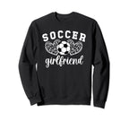 Soccer Girlfriend Hearts Soccer Sweatshirt - Minimalist Print Unisex