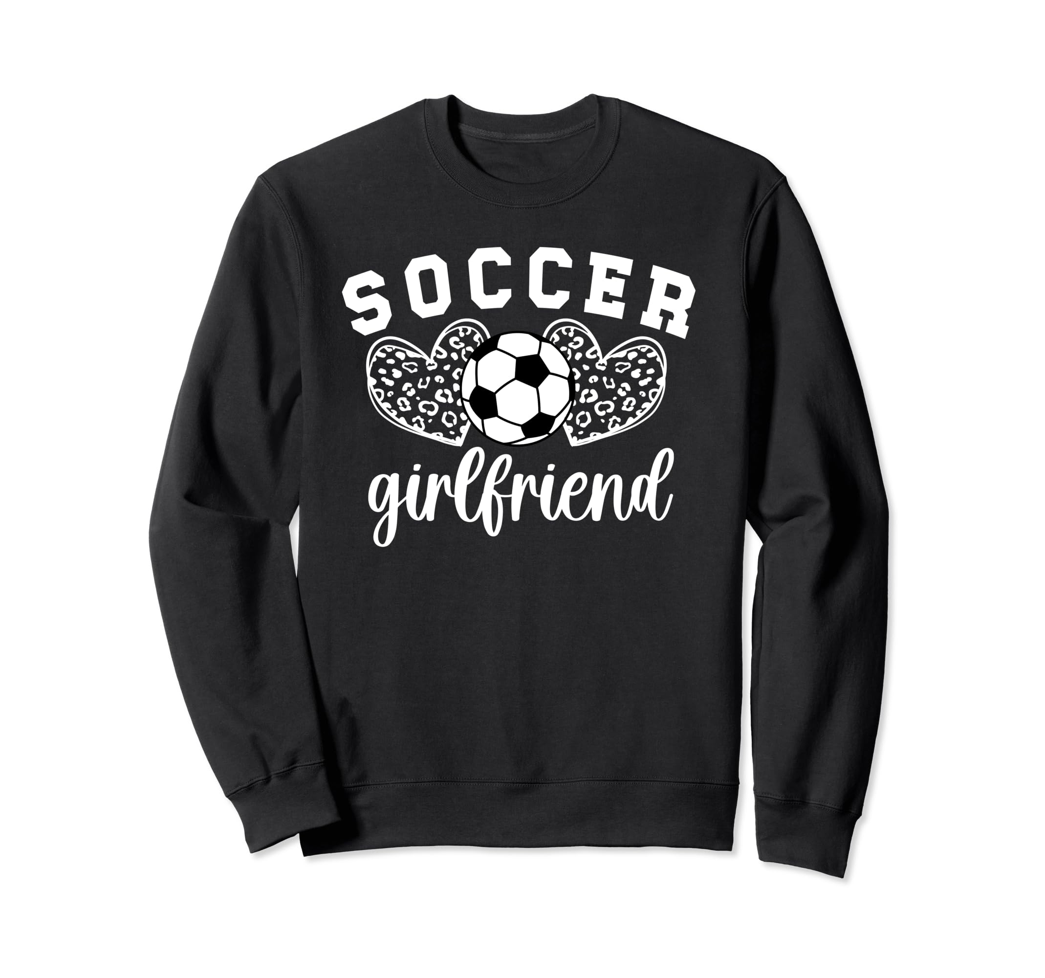 Soccer Girlfriend Hearts Soccer Sweatshirt - Minimalist Print Unisex