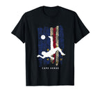 Cape Verde Flag Soccer Player T-Shirt - Casual Everyday Wear for Adults