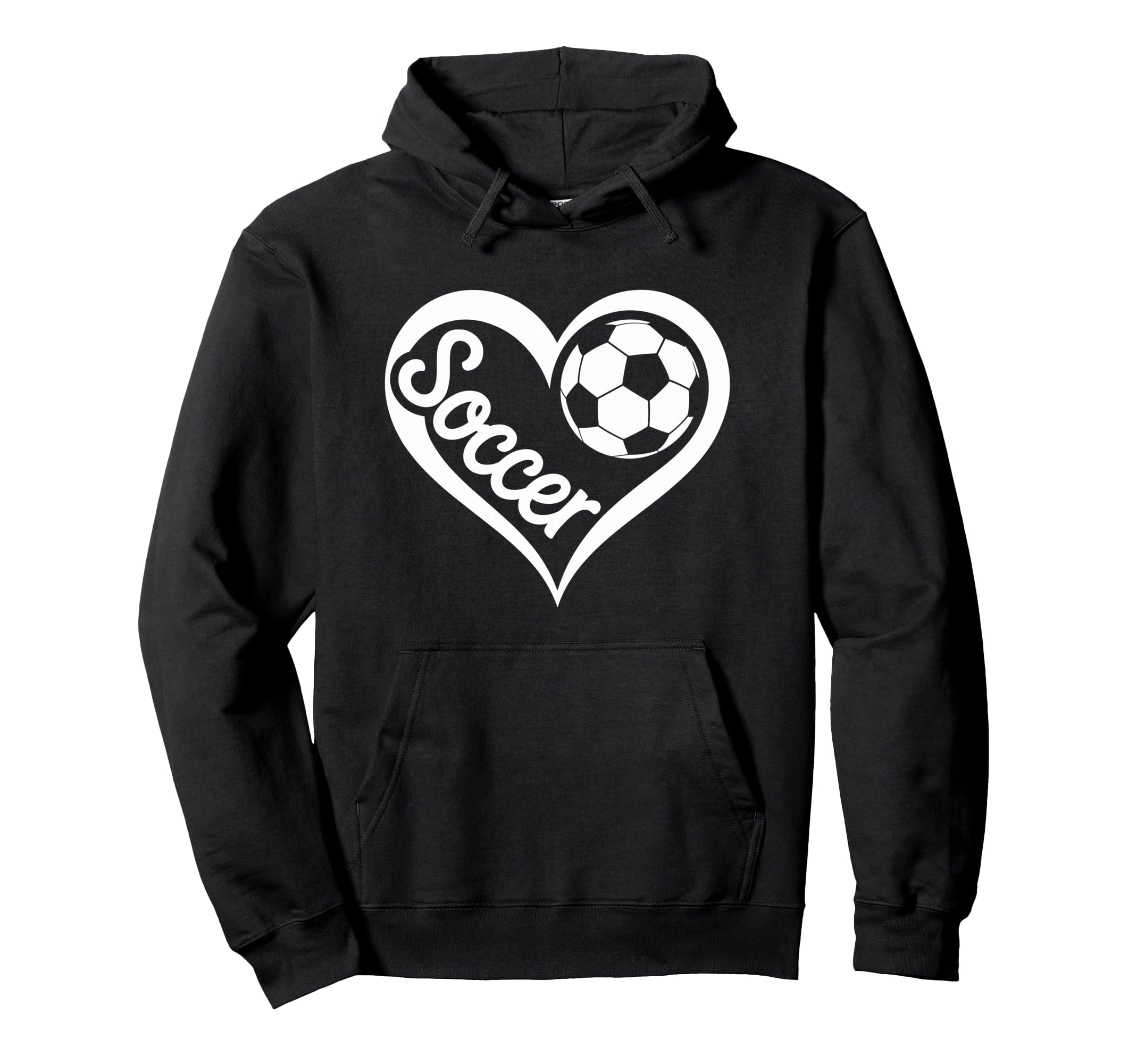 Funny Soccer Heart Soccer Player Hoodie - Minimalist Print Men Women