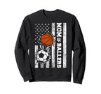 Mom Ballers Funny Usa Flag Sweatshirt - Fun Novelty Design for Adults