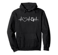 Soccer Heartbeat Football Dad Mom Hoodie - Fun Novelty Design Men Women