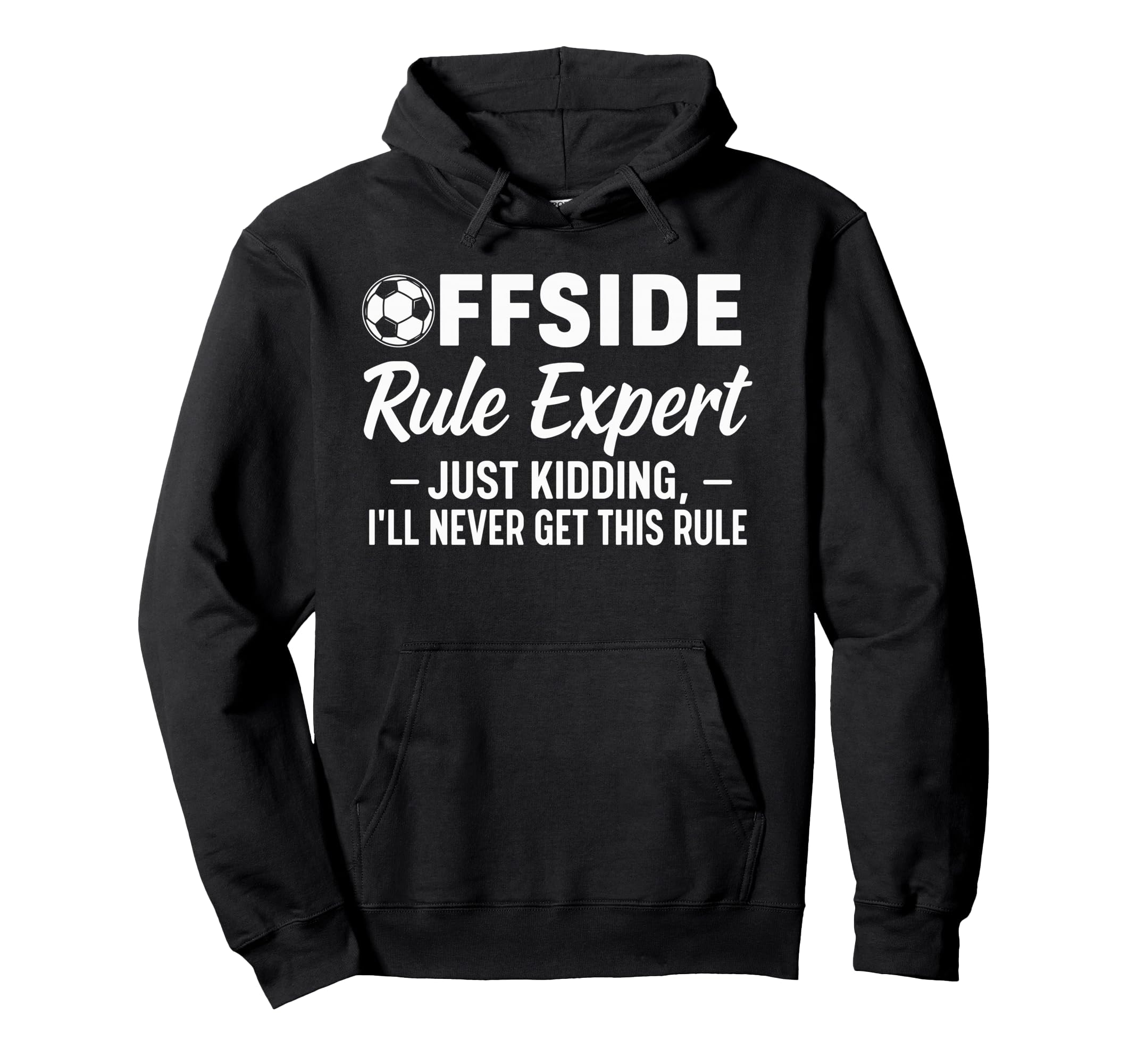 Offside Rule Expert Funny Soccer Fan Hoodie - Graphic Print for Adults