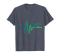 Soccer Heartbeat Line Football Love T-Shirt - Fun Novelty Design Men Women