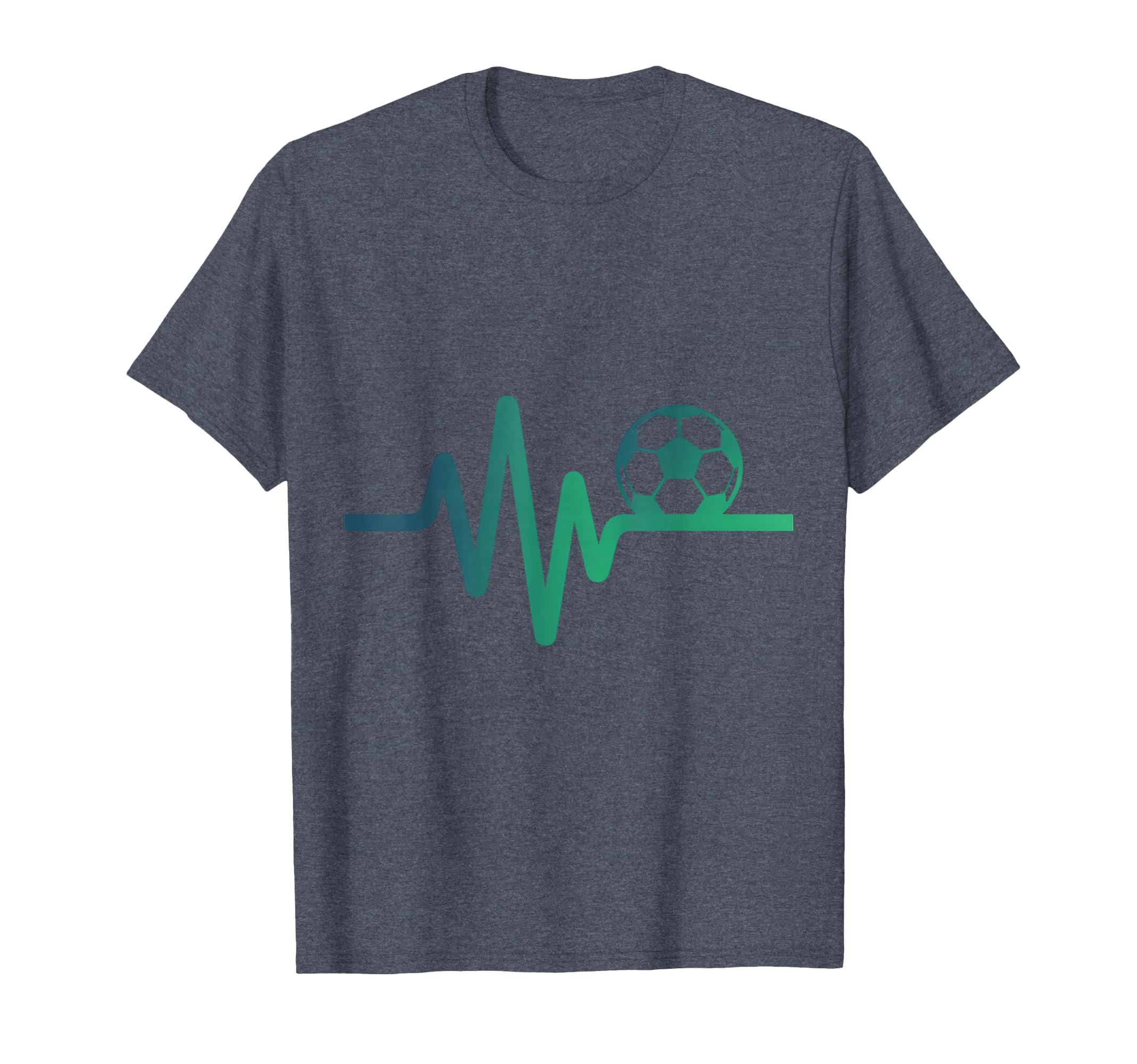 Soccer Heartbeat Line Football Love T-Shirt - Fun Novelty Design Men Women
