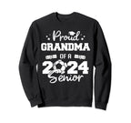Proud Grandma 2024 Senior Funny Sweatshirt - Streetwear Style for Adults
